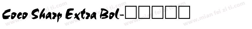 Coco Sharp Extra Bol字体转换